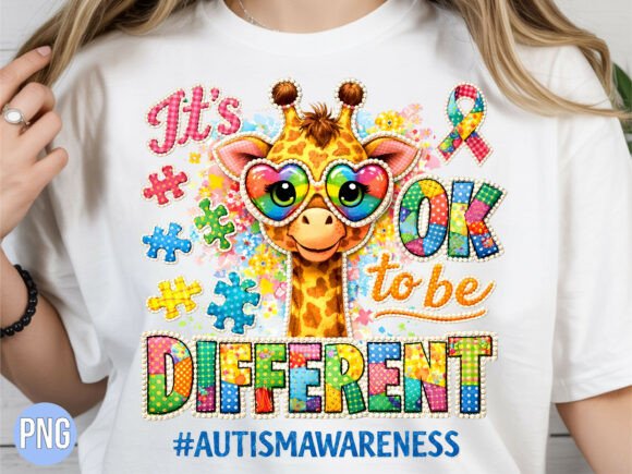 Autism It's OK Giraffe Design