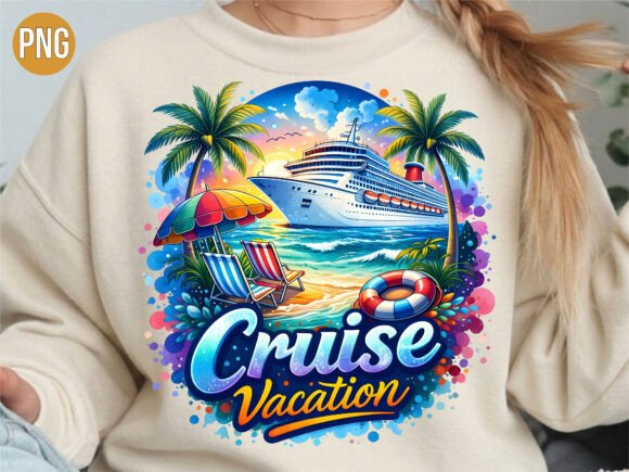 Cruise Vacation Tropical Ship Shirt PNG