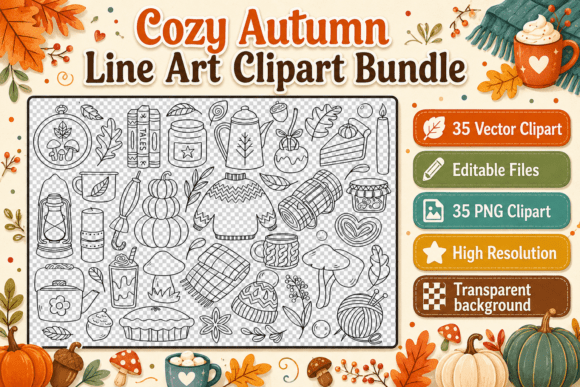 Embracing the Season: A Guide to Using Cozy Autumn Line Art for Creative Projects