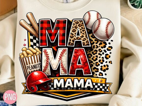 Evaluating the Baseball Mama Red Buffalo Plaid T-shirt Design for Print Projects