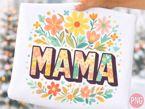 Evaluating the Mama Floral Typography Design PNG for Professional and DIY Projects