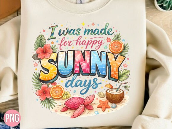 Happy Sunny Days Summer Beach PNG