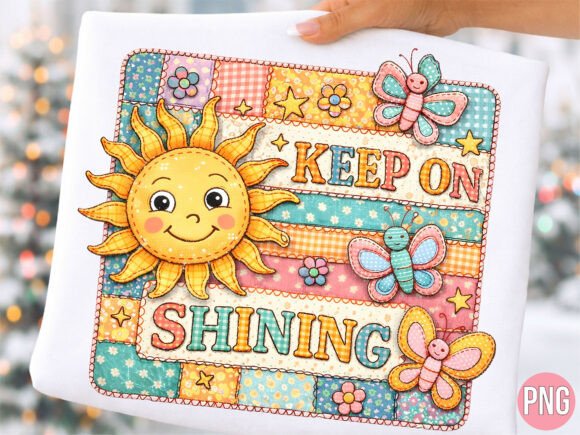 Keep on Shining Sun Butterfly T-shirt: Elevating Modern Print-on-Demand with High-Quality Digital Assets