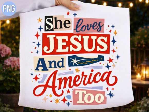 She Loves Jesus and America Too PNG: Elevating Faith-Based Creative Projects