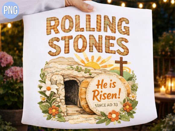 Strategic Branding with the He is Risen Easter Rolling Stone PNG