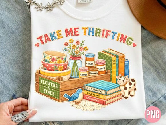 Vintage Take Me Thrifting PNG for T-Shirts