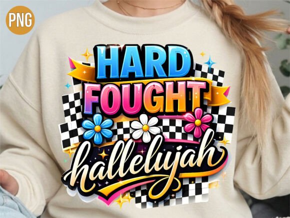 Why the Hard Fought Hallelujah Quote PNG Shirt Design Resonates with Modern Creators