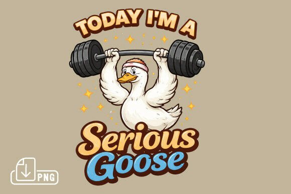 Why the Serious Goose PNG Funny Gym Workout PNG Is Your Next Best Design Asset
